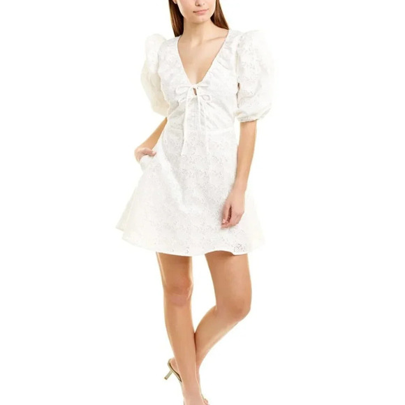 Nicholas the Label Danni Dress Featherington Eyelet White Lace 6 - Picture 1 of 12